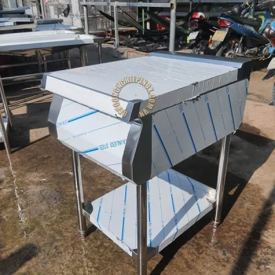 BÀN GIA VỊ INOX 2 TẦNG CÓ GÁY