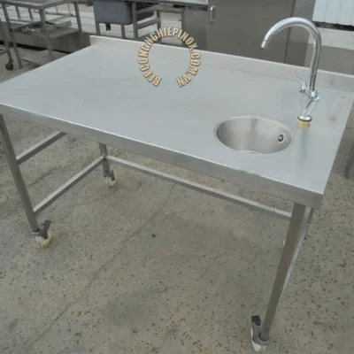 BÀN INOX CÓ LỖ XẢ RÁC