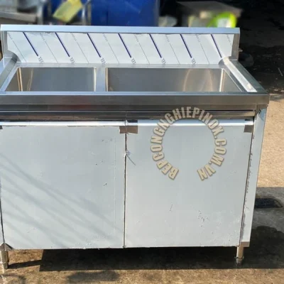 CHẬU RỮA INOX HỘC LỚN HỘC NHỎ