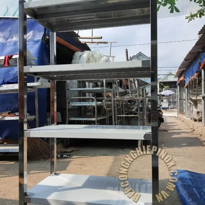 KỆ INOX PHẲNG 4 TẦNG