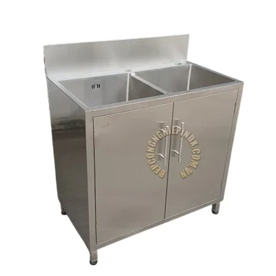 TỦ INOX CÓ 2 CHẬU RỮA