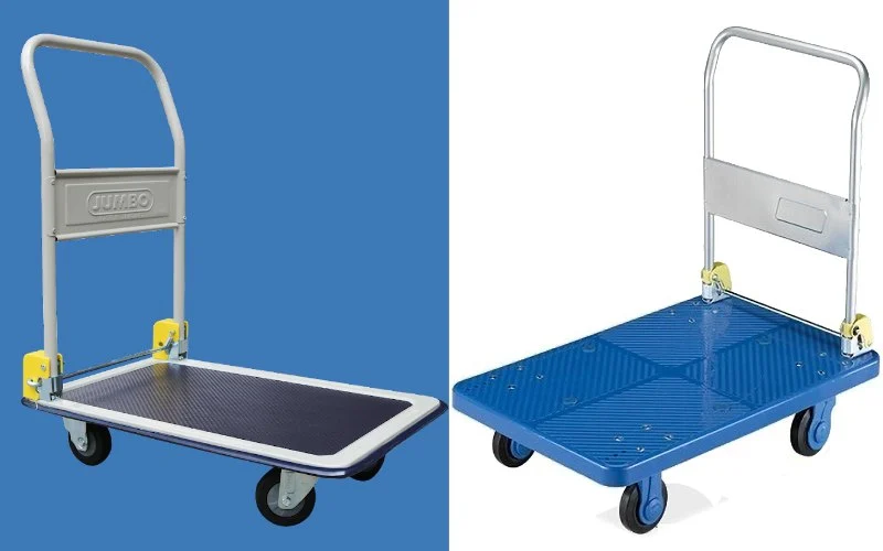 Xe đẩy hàng 4 bánh sàn nhựa hay sàn thép? Đâu là lựa chọn tốt nhất