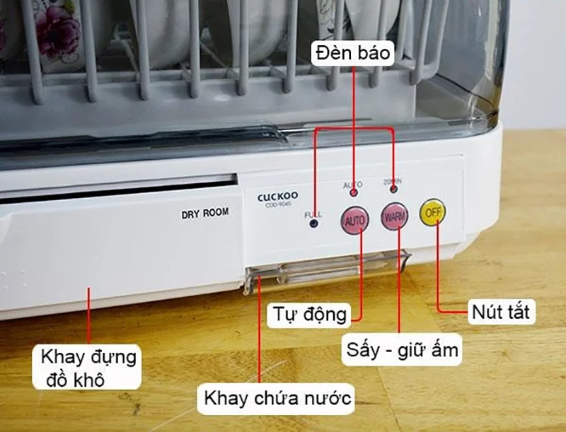 Tìm hiểu cách sử dụng máy sấy bát cuckoo